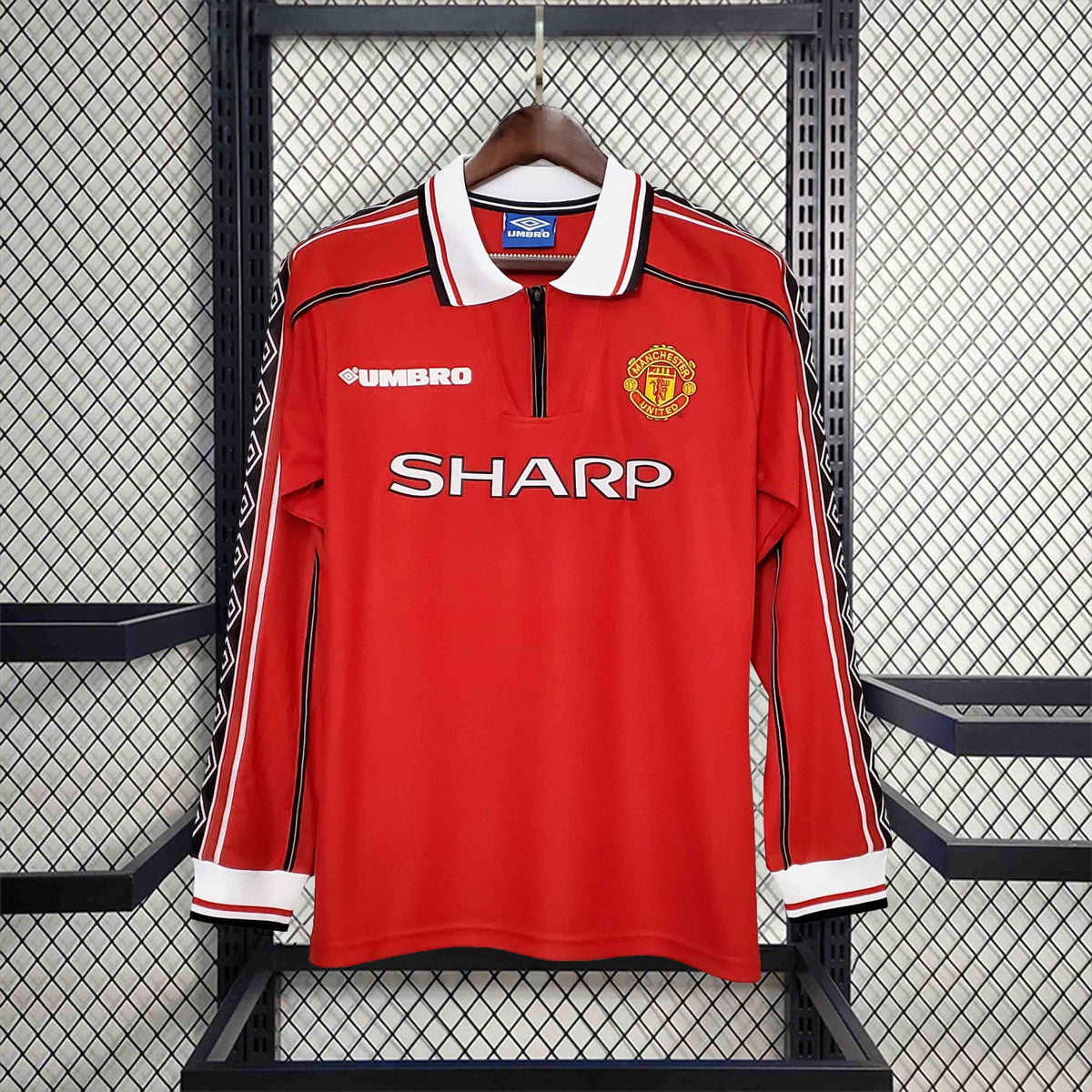 Camisa Manchester United Home 98/99 - Versão Retro Manga Longa