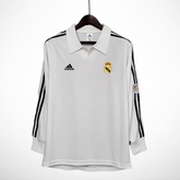Camisa Real Madrid Titular 2002 - Versão Retro Manga Longa