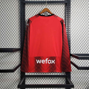 Camisa Milan Home Manga Longa 23/24 - Versão Torcedor