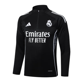 Conjunto Agasalho Treino Real Madrid 25/26 - Preto
