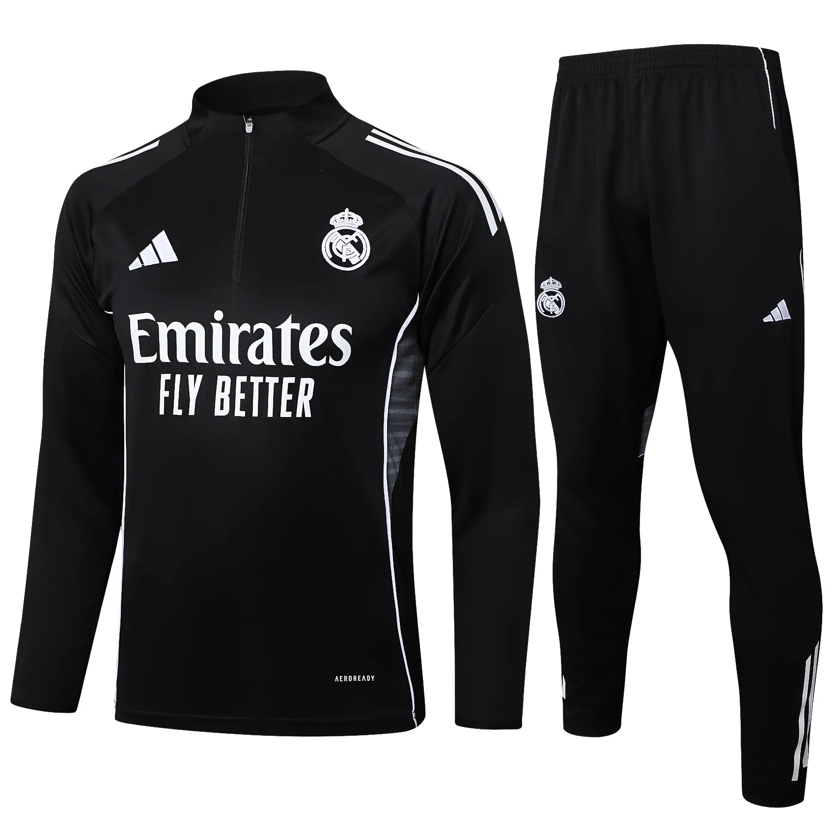 Conjunto Agasalho Treino Real Madrid 25/26 - Preto