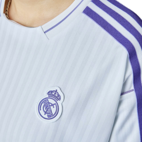 Camisa Real Madrid Terrace Icons 25/26 - Adidas - Branca e Roxa