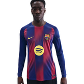 Camisa Barcelona I Manga Longa 25/26 - Torcedor Nike - Azul e Grená