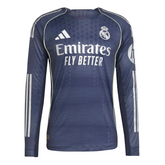 Camisa Real Madrid II Manga Longa 25/26 Torcedor Adidas - Azul Marinho