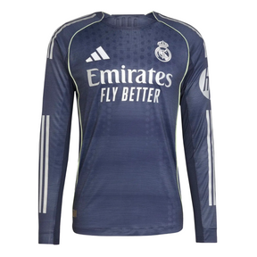 Camisa Real Madrid II Manga Longa 25/26 Torcedor Adidas - Azul Marinho