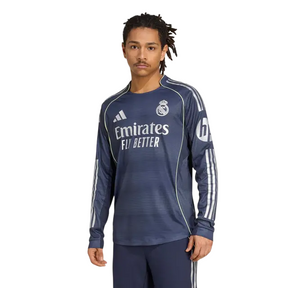 Camisa Real Madrid II Manga Longa 25/26 Torcedor Adidas - Azul Marinho
